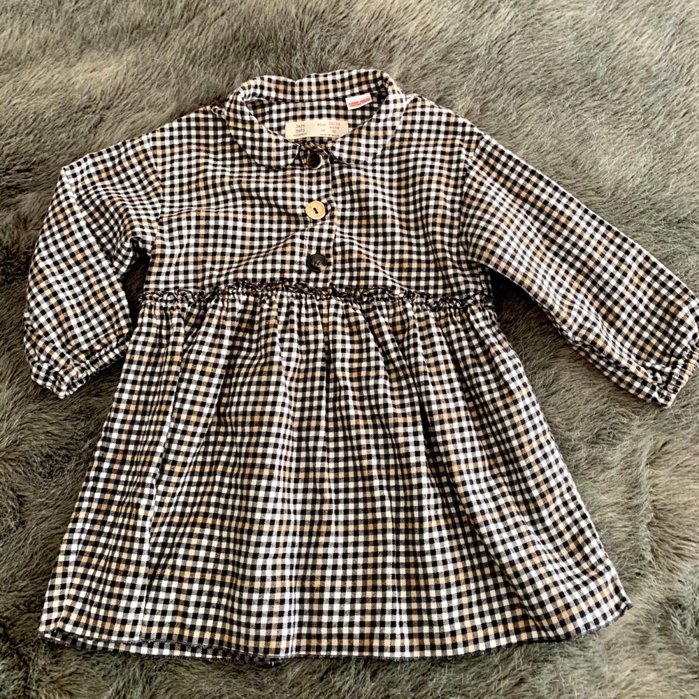 Zara Girl flannel dress size 18m-24m